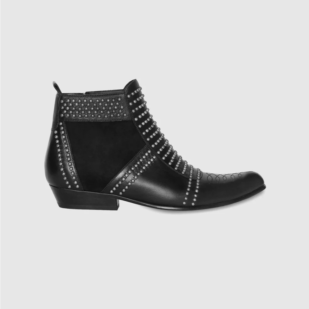 Anine Bing Charlie Boot | Silver Studs | Size 37